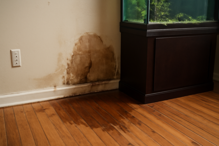 Aquarium Leak Water Removal